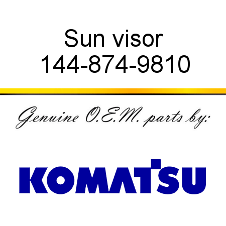 Sun visor 144-874-9810