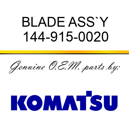 BLADE ASS`Y 144-915-0020