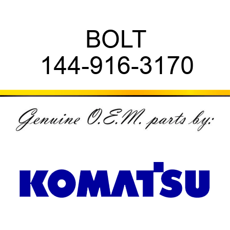 BOLT 144-916-3170