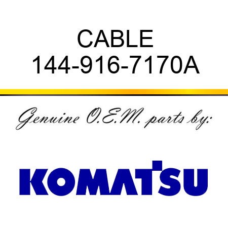 CABLE 144-916-7170A