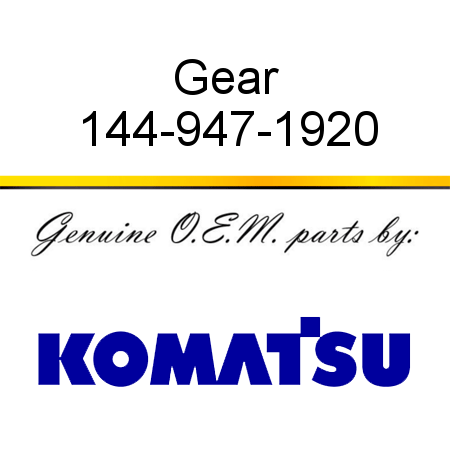 Gear 144-947-1920