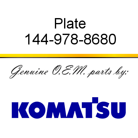 Plate 144-978-8680