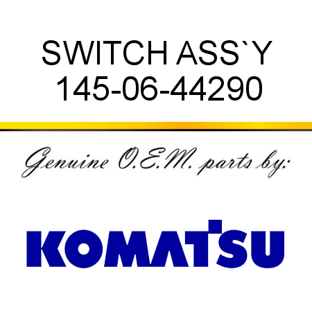 SWITCH ASS`Y 145-06-44290