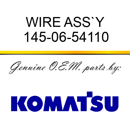 WIRE ASS`Y 145-06-54110