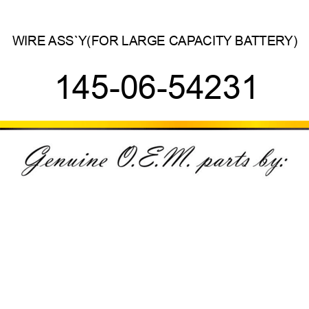 WIRE ASS`Y,(FOR LARGE CAPACITY BATTERY) 145-06-54231