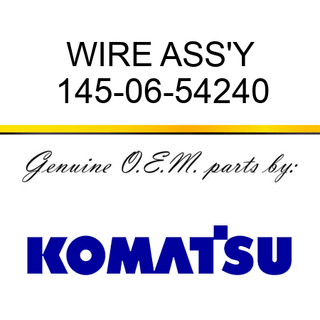 WIRE ASS'Y 145-06-54240