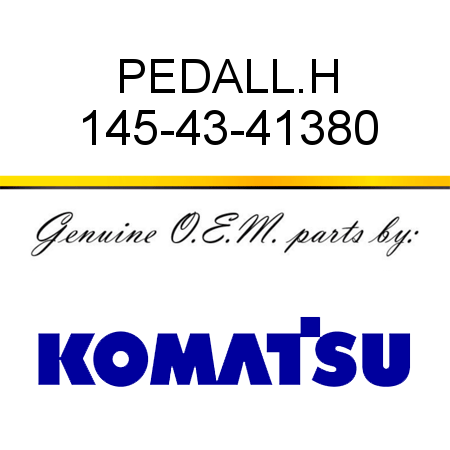 PEDAL,L.H 145-43-41380