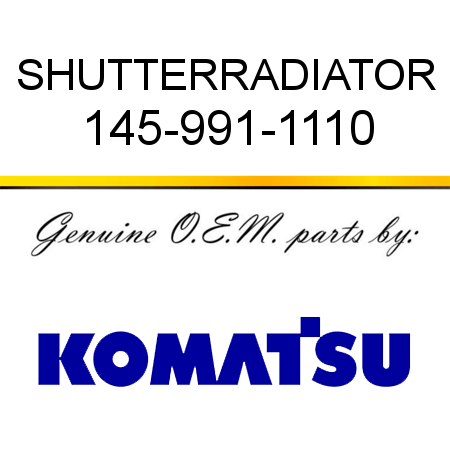 SHUTTER,RADIATOR 145-991-1110