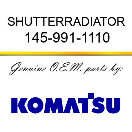 SHUTTER,RADIATOR 145-991-1110