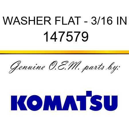 WASHER, FLAT - 3/16 IN 147579