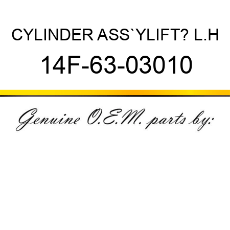 CYLINDER ASS`Y,LIFT? L.H 14F-63-03010