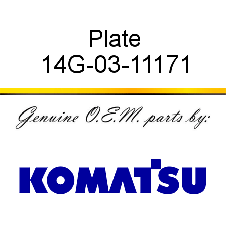 Plate 14G-03-11171