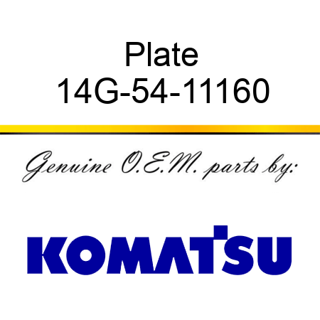 Plate 14G-54-11160