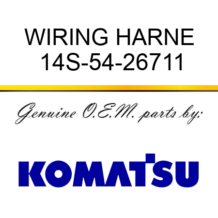 WIRING HARNE 14S-54-26711