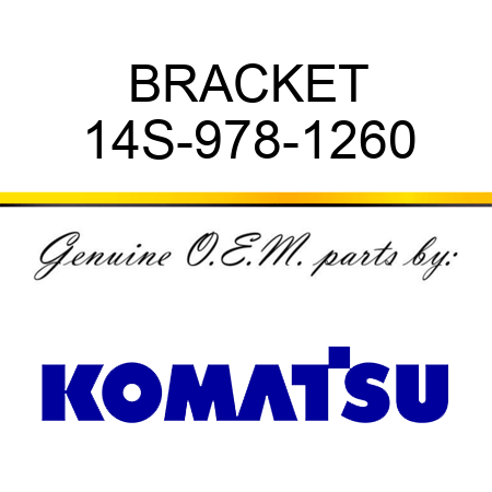 BRACKET 14S-978-1260