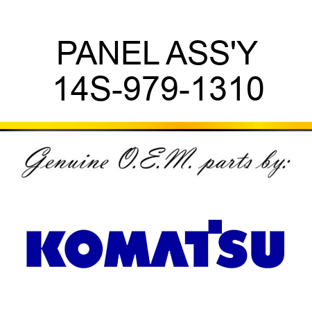PANEL ASS'Y 14S-979-1310