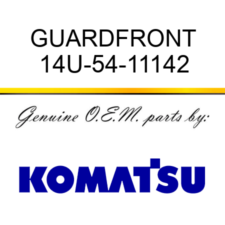GUARD,FRONT 14U-54-11142