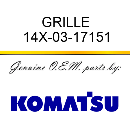 GRILLE 14X-03-17151