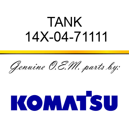 TANK 14X-04-71111