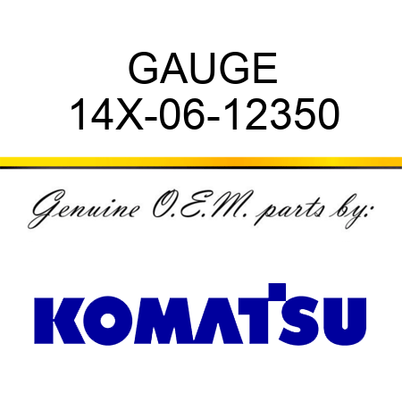 GAUGE 14X-06-12350
