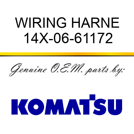 WIRING HARNE 14X-06-61172