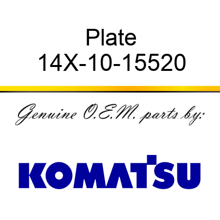 Plate 14X-10-15520