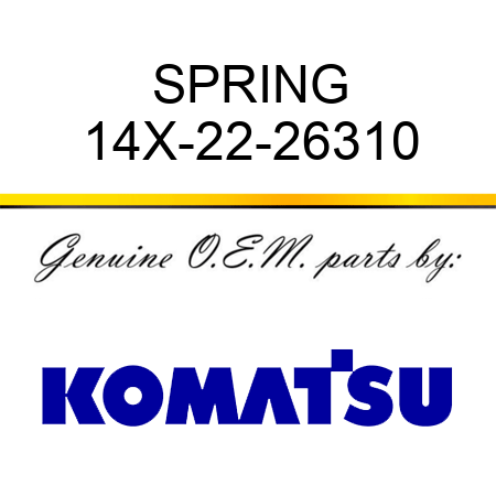 SPRING 14X-22-26310