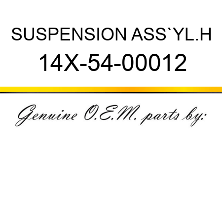 SUSPENSION ASS`Y,L.H 14X-54-00012