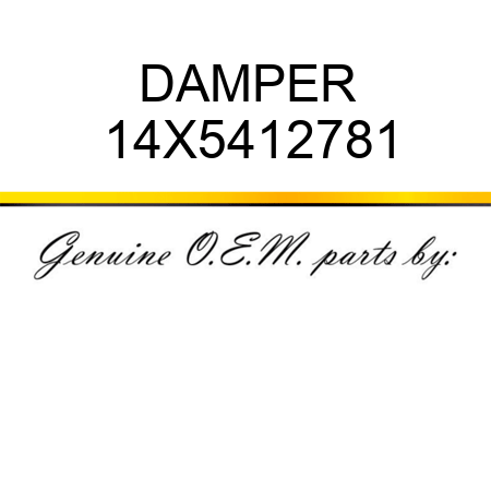 DAMPER 14X5412781