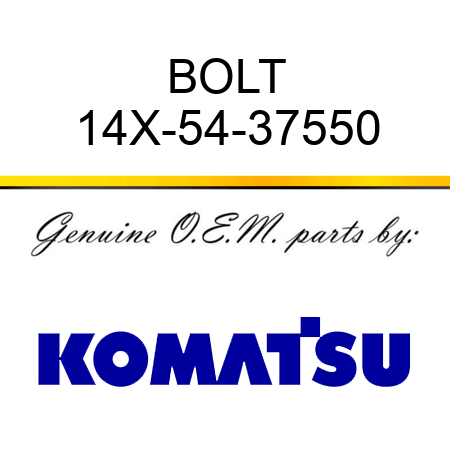 BOLT 14X-54-37550