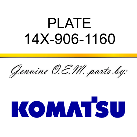 PLATE 14X-906-1160
