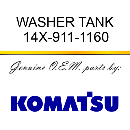 WASHER TANK 14X-911-1160