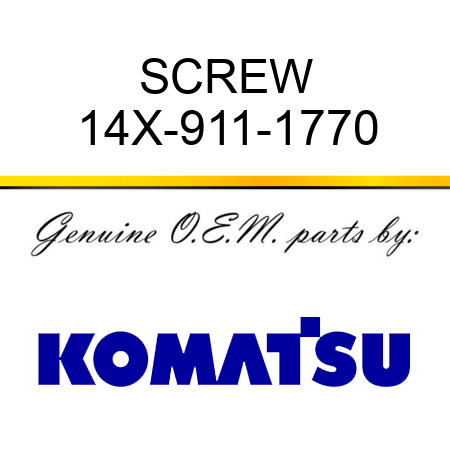 SCREW 14X-911-1770