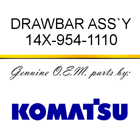 DRAWBAR ASS`Y 14X-954-1110