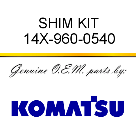 SHIM KIT 14X-960-0540