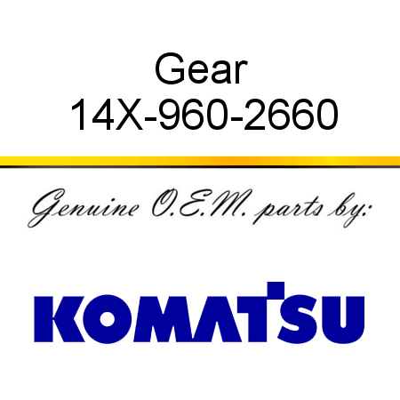 Gear 14X-960-2660
