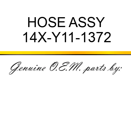 HOSE ASSY 14X-Y11-1372