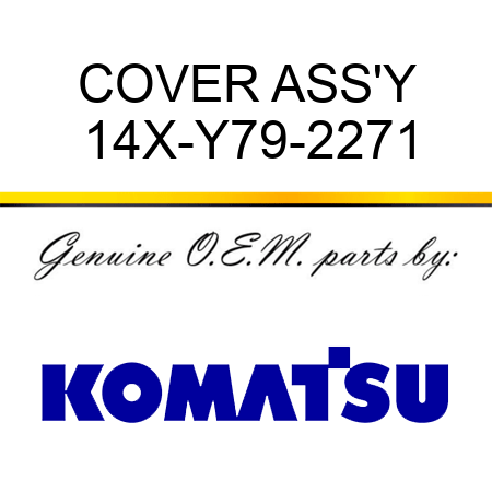 COVER ASS'Y 14X-Y79-2271