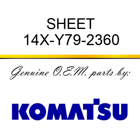SHEET 14X-Y79-2360