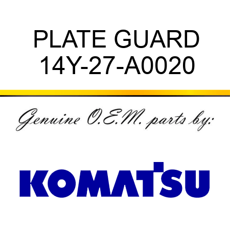 PLATE GUARD 14Y-27-A0020