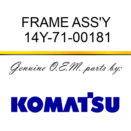 FRAME ASS'Y 14Y-71-00181