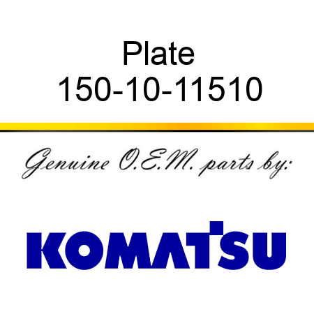 Plate 150-10-11510