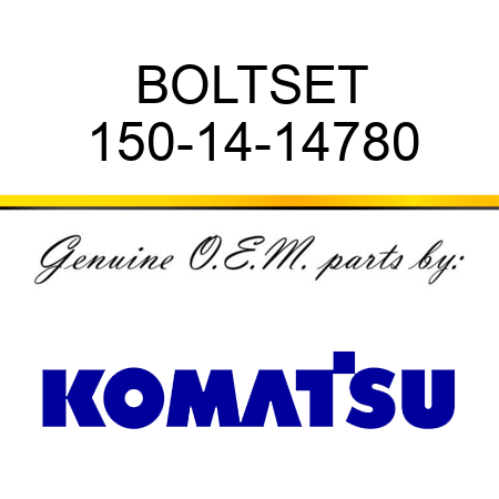 BOLT,SET 150-14-14780