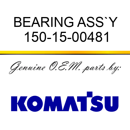 BEARING ASS`Y 150-15-00481