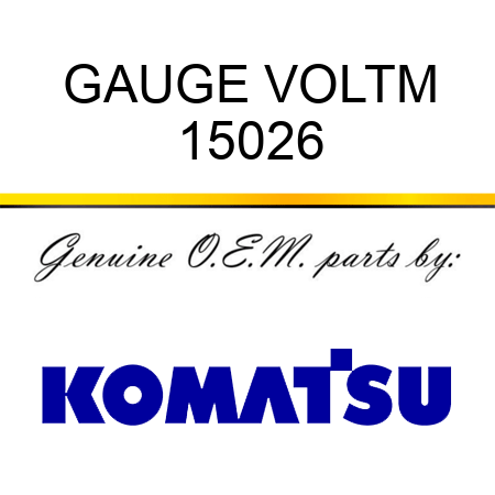GAUGE, VOLTM 15026