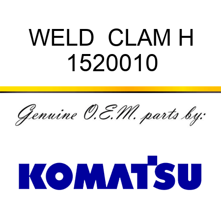 WELD  CLAM H 1520010
