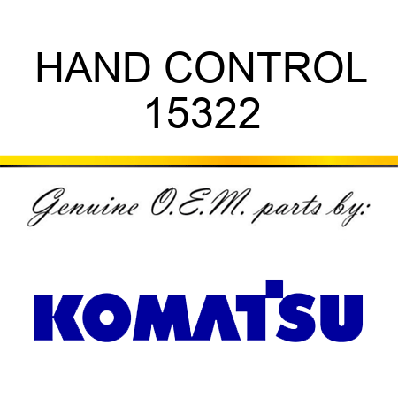 HAND CONTROL 15322