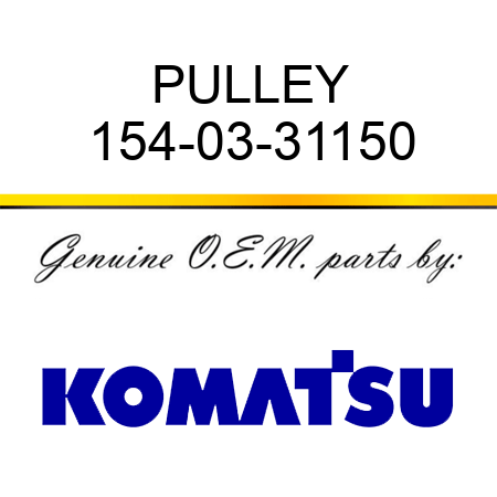 PULLEY 154-03-31150