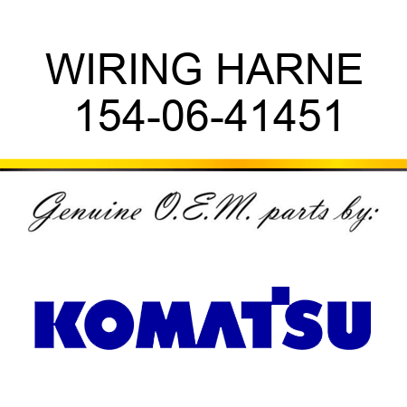 WIRING HARNE 154-06-41451