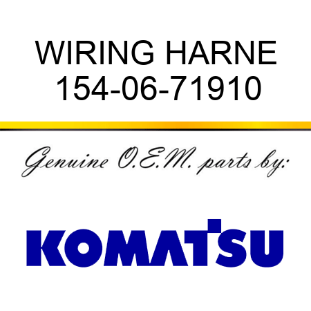 WIRING HARNE 154-06-71910